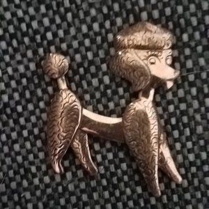 Vintage Copper Poodle Pin